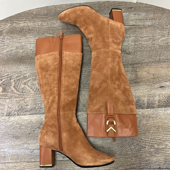 Calvin Klein CANDACE Knee High Leather Boots Size 6.5 - Picture 7 of 9